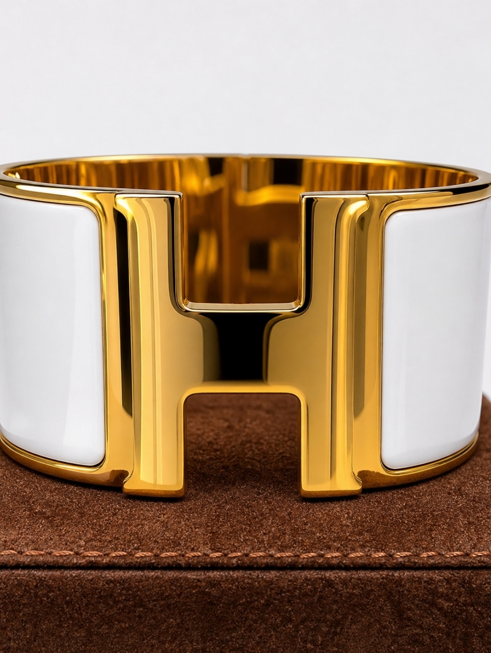 Gold and White Bracelet
